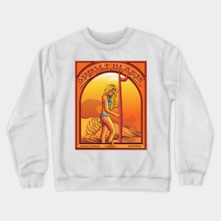 SUNSET BEACH NORTH SHORE OAHU HAWAII SURFING Crewneck Sweatshirt